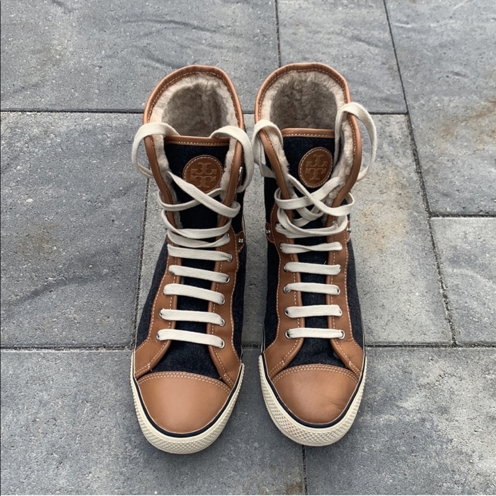 Tory Burch Benjamin High-Top Sneakers 👟 - Picture 10 of 16